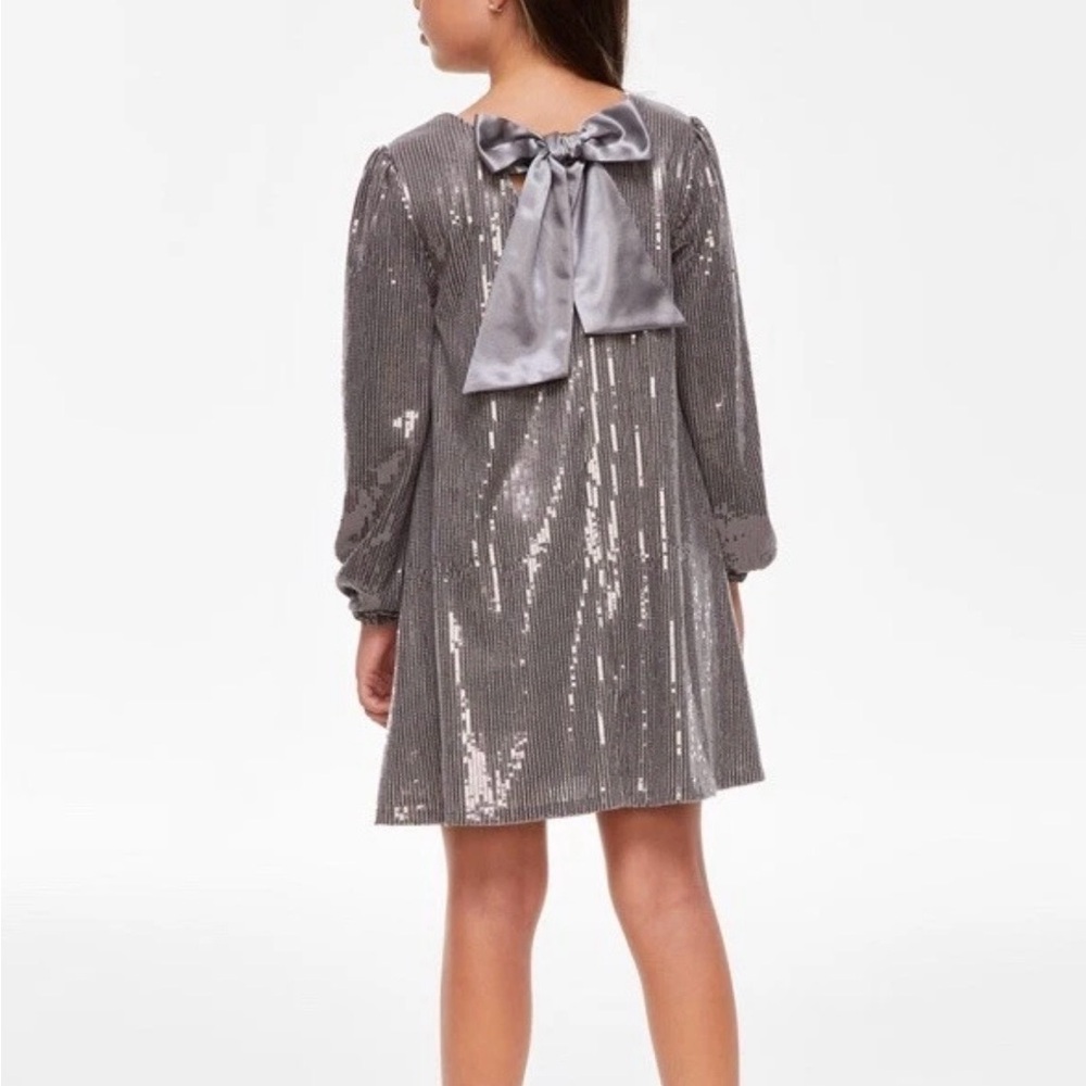 INC International Concepts Shimmering Silver Kids Dress